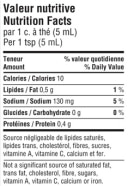 Nutrition Facts - Dijon Mustard