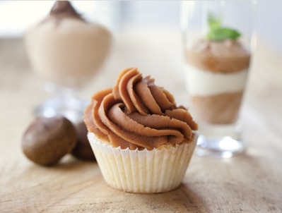 Chocolate Cupcakes with Chestnut